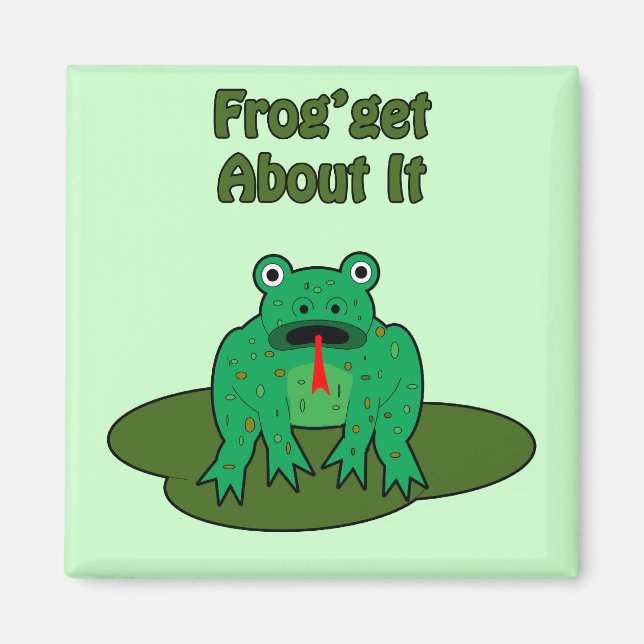Green Frog - Frog Get About It Magnet (Front)
