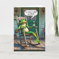 Green Frog Getting Old Birthday Humour