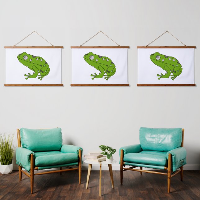 Green Frog Hanging Tapestry (Living Room)