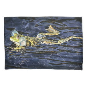 Green Frog in the Pond Pillowcase