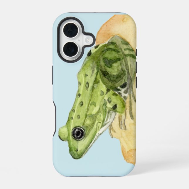 Green Frog iPhone 16 Case (Back)