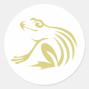 Green Frog Logo Classic Round Sticker