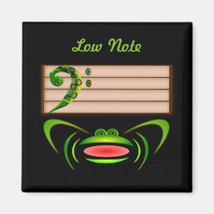 Green Frog Low Note  Magnet