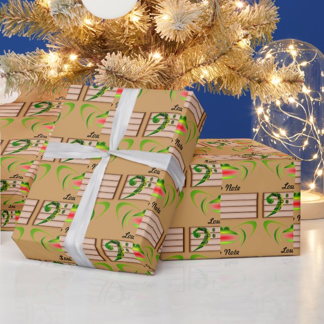 Green Frog Low Note  Wrapping Paper (Holidays)