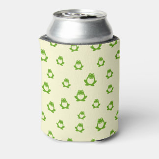 Green Frog Pattern Can Cooler