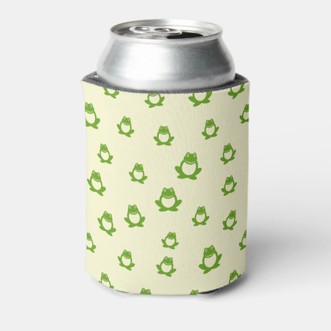 Green Frog Pattern Can Cooler (Can Back)