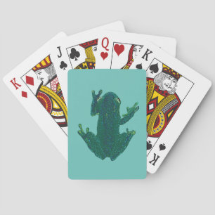 Green Frog Playing Cards