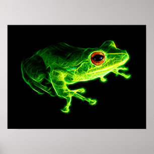 Green Frog Poster
