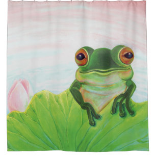 Green Frog Relaxing in the pond
