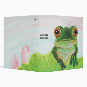 Green Frog Relaxing in the pond  Binder