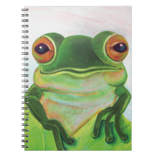 Green Frog Relaxing in the pond  Notebook