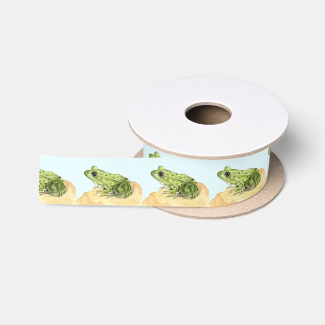 Green Frog Satin Ribbon (Spool)