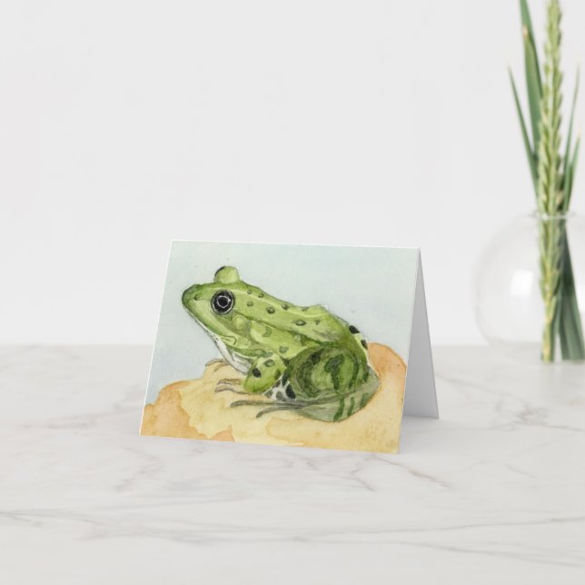 Green Frog Thank You Card (Front)