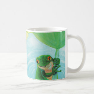 Green Frog under Lily Pad Coffee Mug