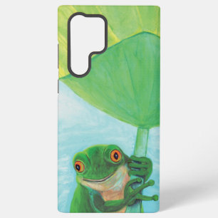 Green Frog under Lily Pad Samsung Galaxy Case
