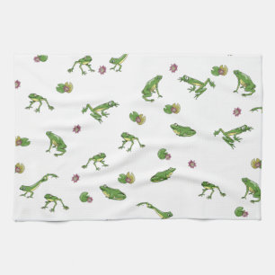Green Frogs Kitchen Towel
