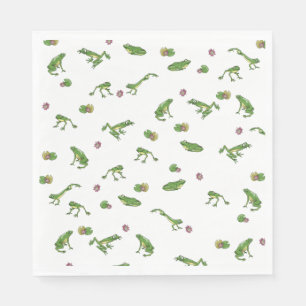 Green Frogs Napkin