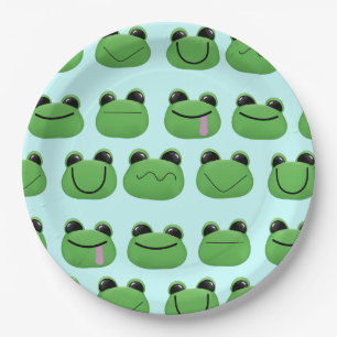 Green Frogs Party Plate