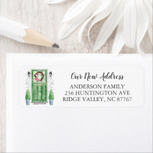 Green Front Door New Address Label