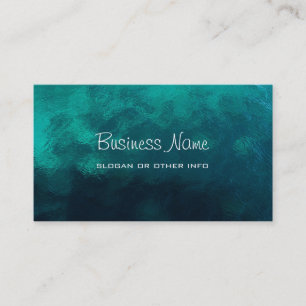 Green Frosted Glass Texture Business Card