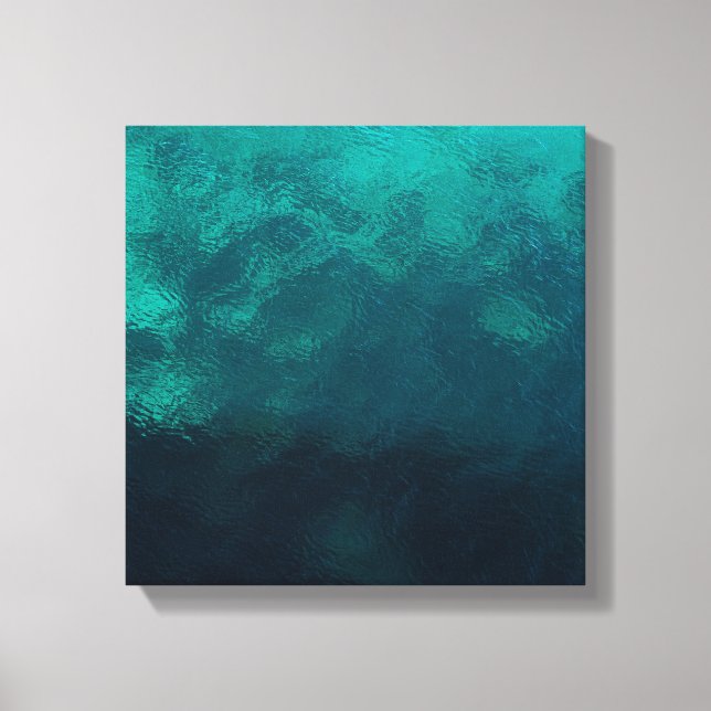 Green Frosted Glass Texture Canvas Print (Front)