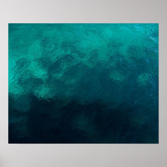 Green Frosted Glass Texture Poster (Front)