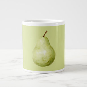 Green Fruit Pear Large Coffee Mug