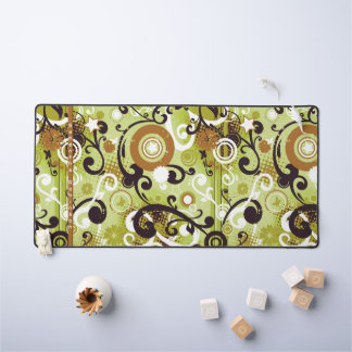 Green Frutiger Metro Floral Desk Mat