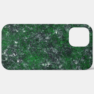 Green fungus upon whitish grey rock or tree trunk  iPhone 12 pro max case