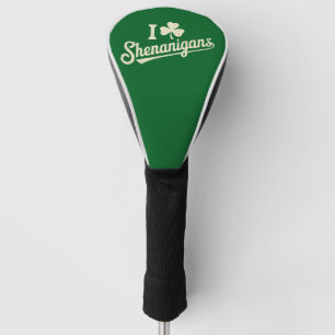 Green Funny Irish Patty's Shamrock Saint Patricks  Golf Head Cover