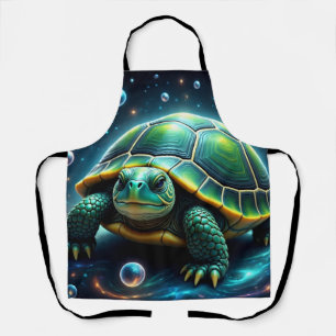 Green Galactic Sea Turtle Apron