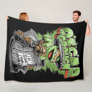 Green Garbage Monster  Fleece Blanket