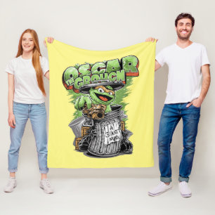 Green Garbage Monster  Fleece Blanket