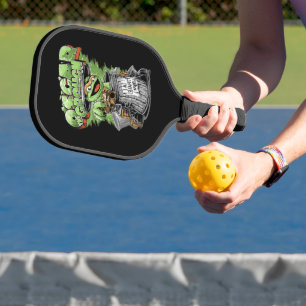 Green Garbage Monster  Pickleball Paddle