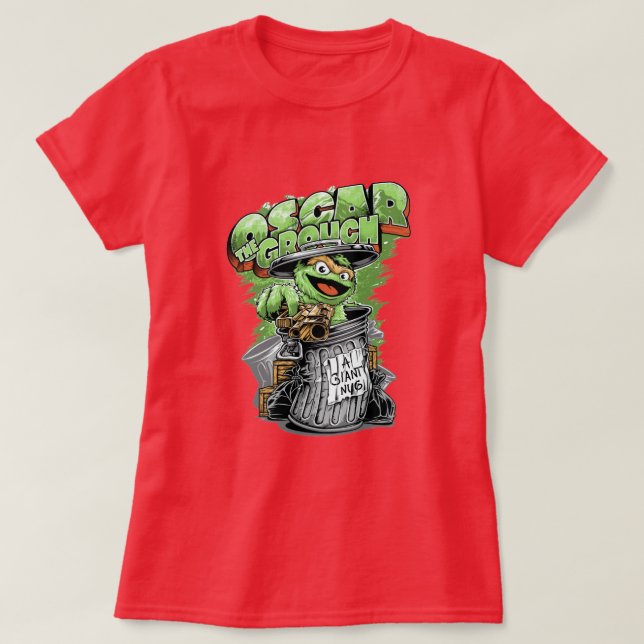 Green Garbage Monster  T-Shirt (Design Front)