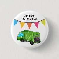 Green Garbage Truck - Kid's Birthday