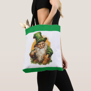 Green Garden Gnome 7 Tote Bag