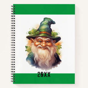 Green Garden Gnome Notebook