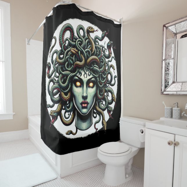 Green Gazing Medusa Head full of Snakes (In Situ)