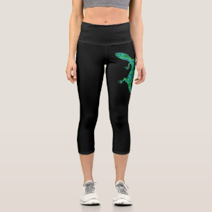 Green Gecko Capri Leggings