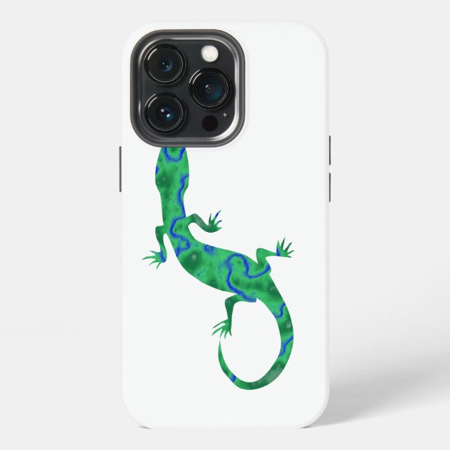 Green Gecko iPhone Case (Back)
