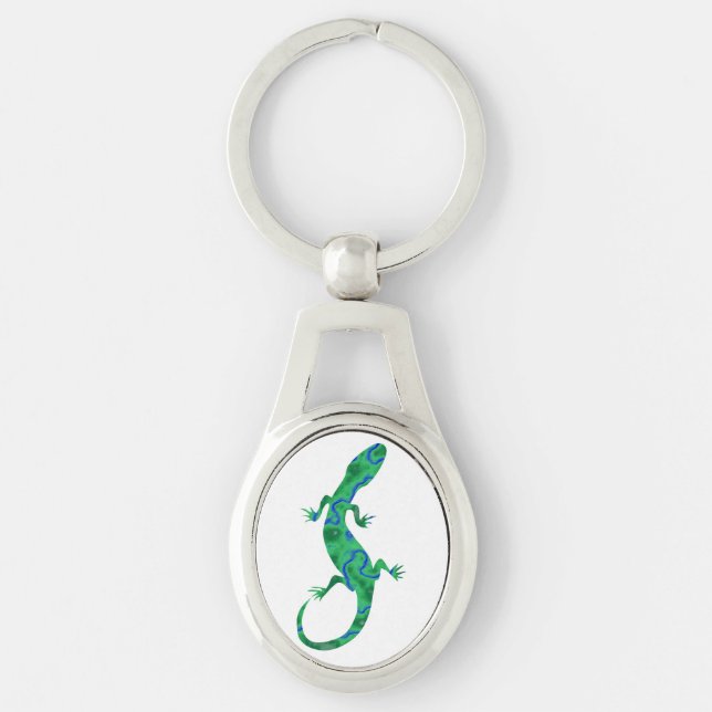 Green Gecko Keychain (Front)