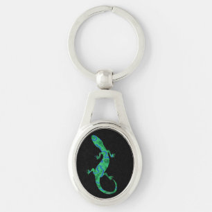 Green Gecko Keychain