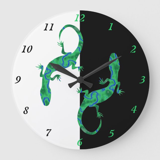 Green Gecko Large Clock (Front)