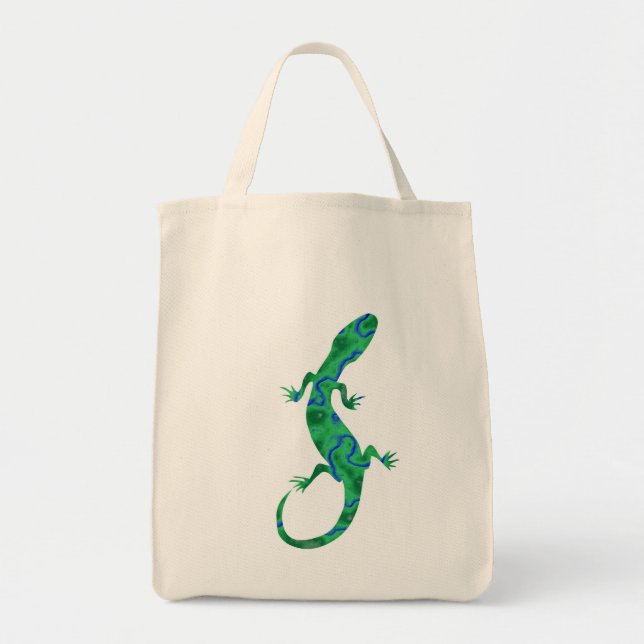 Green Gecko Tote Bag (Front)