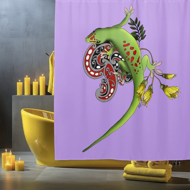 Green Gecko Tribal Lavender Red (Creator Uploaded)