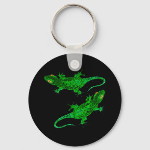 Green geckos keychain