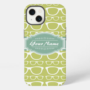 Green Geek Glasses Personalized iPhone 13 Case