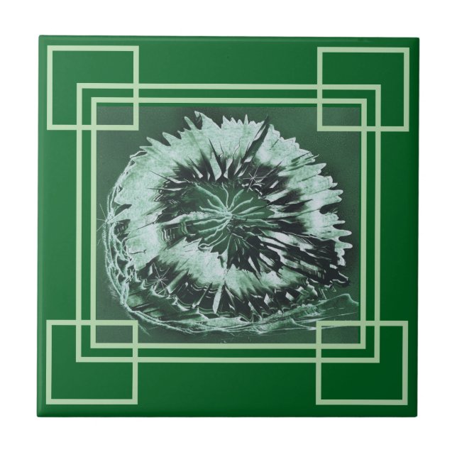 Green Gem Geometrics Tile (Front)