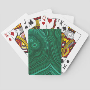 Green gemstone malachite natural stone playing cards